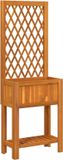 vidaXL Plantenbak met latwerk en schap 55x29,5x152 cm acaciahout