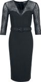 Voodoo Vixen Spider Web Lace Pencil Dress Dames Midi-jurk - zwart - XXL