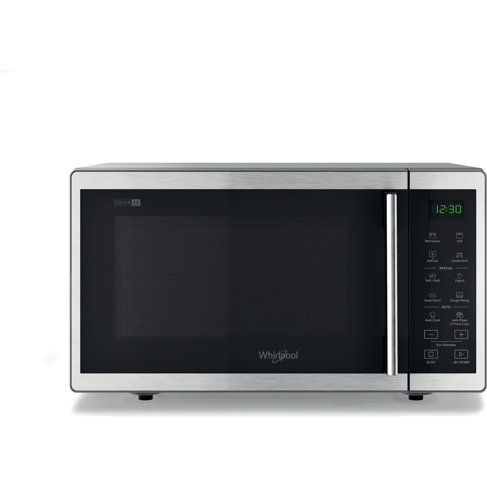 Whirlpool MWP 253 SX Stainless Steel Grill Microwave Oven - 25L, 900W