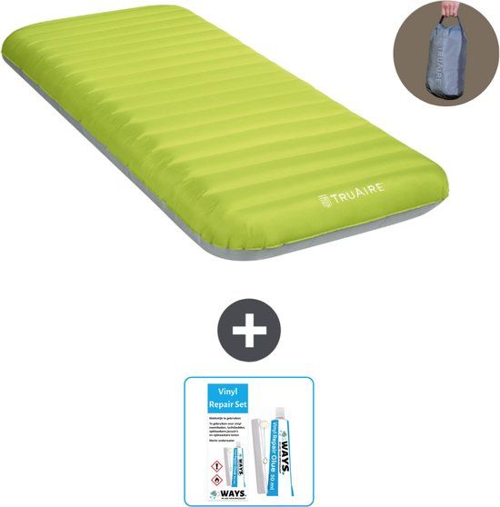 Intex Campingmat - 1-Persoons - 76 x 191 x 17 cm - Groen - Reparatieset