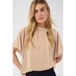 Saint Tropez Blousetop met Plooien - Zand