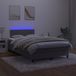 Maison Exclusive - Lit boxspring avec matelas et éclairage LED, gris foncé, 120x200 cm, velours