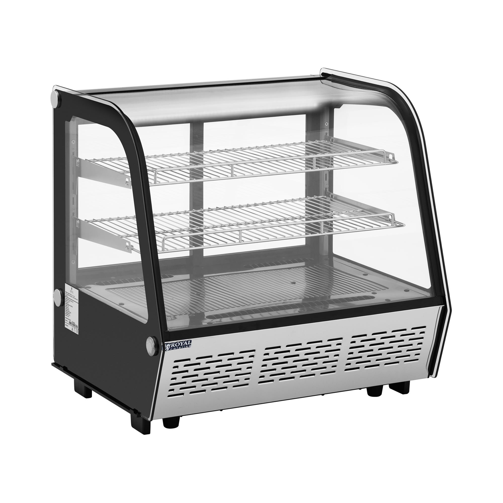 Royal Catering Koelvitrine - 120 L - - 3 niveaus - Zwart, Zilver