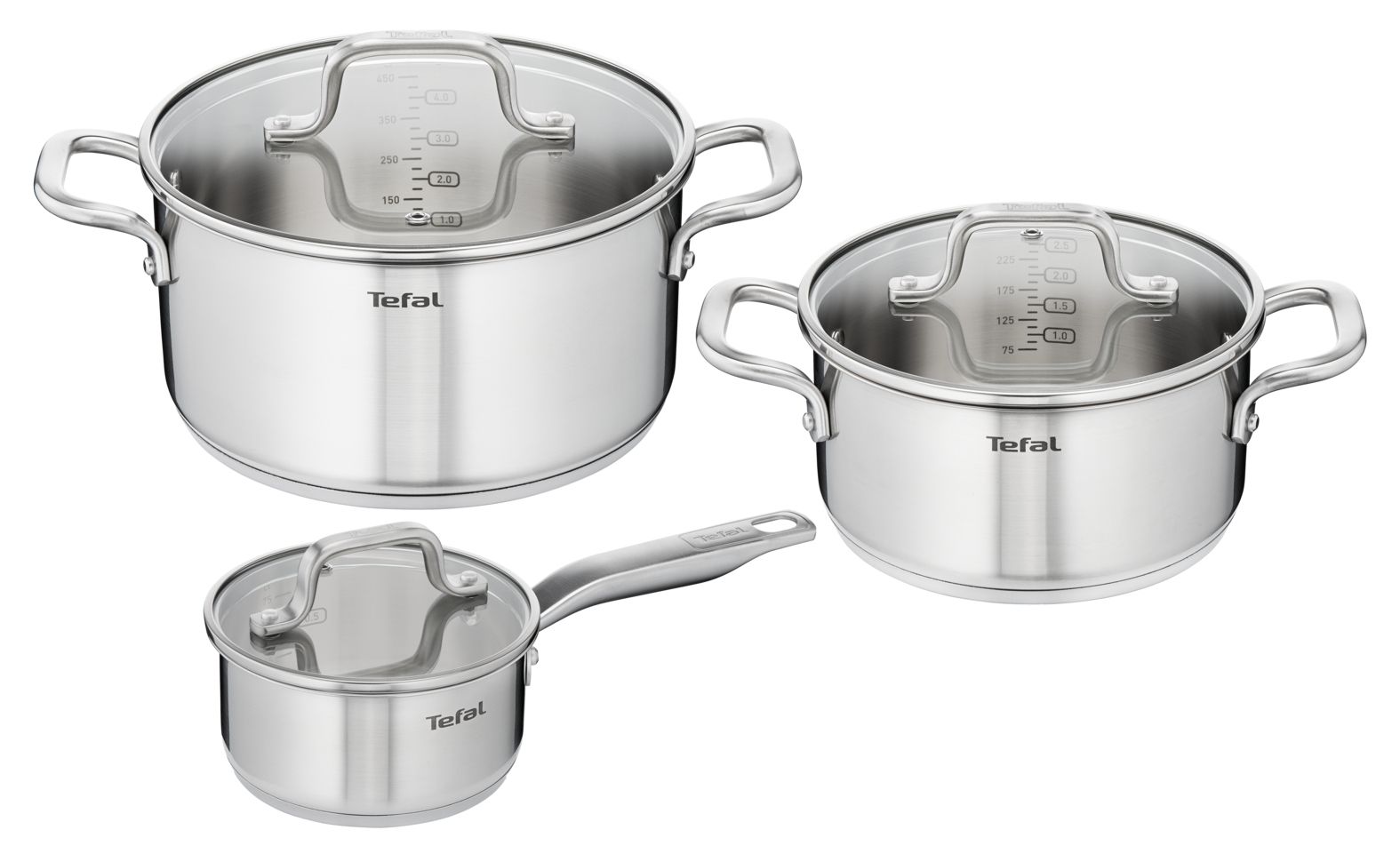Tefal Virtuoso 3-delige Pannenset - RVS - Inductie Geschikt