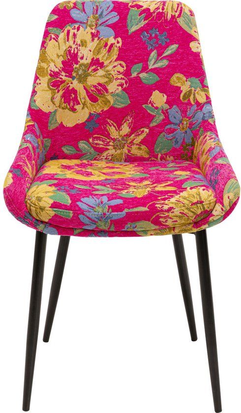 Kare Design Stoel East Side Flower Fever Roze