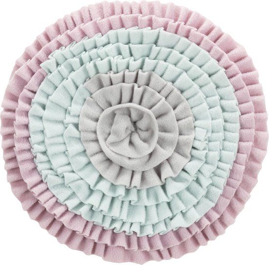 TRIXIE Junior Snuffelmat Zacht Roze / Mintgroen / Grijs 38x38 cm