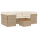vidaXL Loungeset met kussens, polyrattan, beige