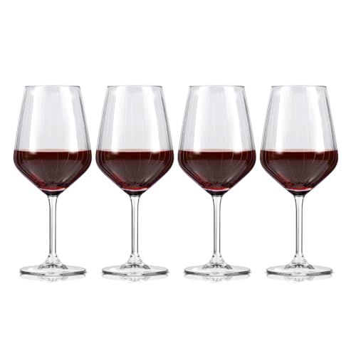 alpina Wijnglazen Witte Wijn - 6 Stuks Witte Wijnglazen - Wijnglas 37cl - Wijnglazen Set - Glazenset voor Diner - Wijn Glazen - Helder Glas