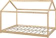en.casa Kinderbed Cerro huisbed met bedbodem 120x200 cm houtkleurig