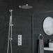 Kit de douche thermostatique – chromé – Kit douchette sur rampe – 1 fonction