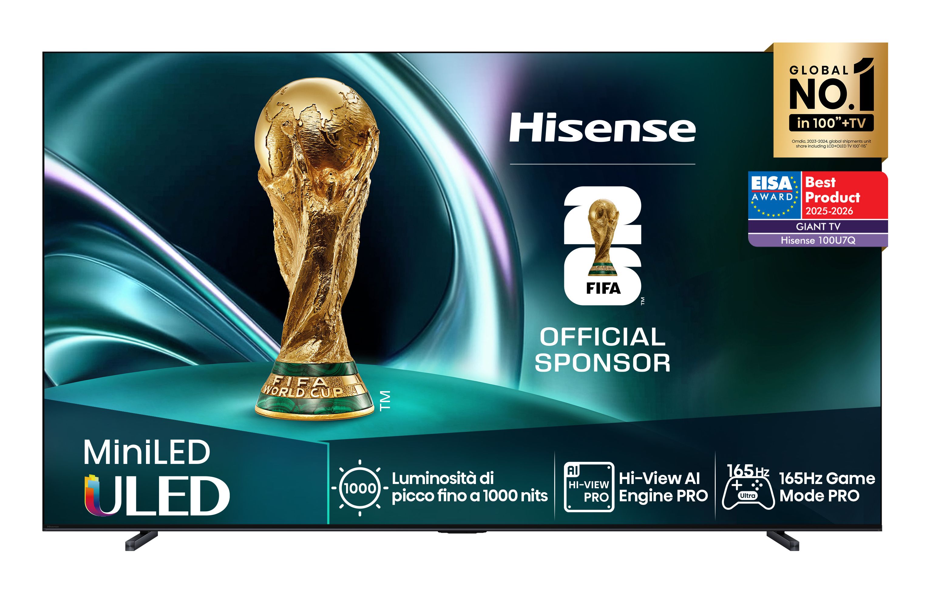 Hisense 100U7Q / TV screen / 100 inches / 2025