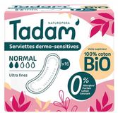 Tadam Dermo-Sensitive Maandverband Bio Katoen Normaal 16 Stuks
