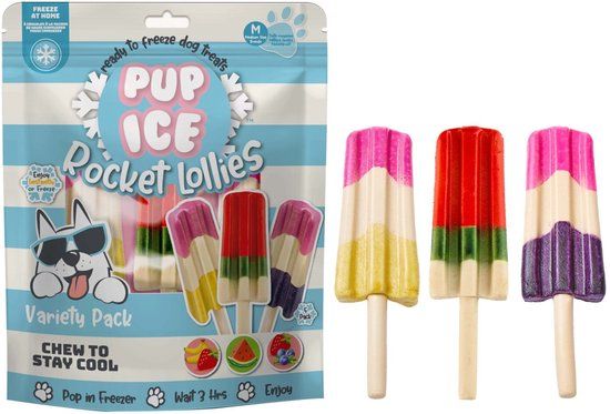 Pup Ice Hondenijs Voordeelpak Raketjes Assortiment - 5 stuks