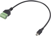 Renkforce USB 2.0 Adapterkabel [1x Mini-USB 2.0 B stekker - 1x Klemverbinding] RF-6443960 30 cm Zwart