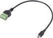 Renkforce USB 2.0 Adapterkabel [1x Mini-USB 2.0 B stekker - 1x Klemverbinding] RF-6443960 30 cm Zwart