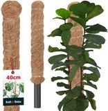 KOTARBAU® Kokosstok, Plantenstok, ⌀ 2,5 x 40 cm, Kokosstaaf, Klimhulp Monstera, Bruin, Kokosvezel