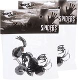 Merkloos / Sans marque Espa Nv Enge Halloween nep/namaak spinnen - set 8x stuks - zwart - plastic - insecten/dieren