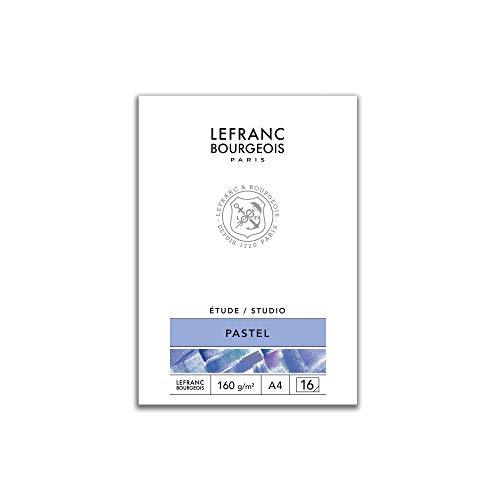 Lefranc & Bourgeois Lefranc Bourgeois 301337 Studio Pastellmalblock 16 Blatt - A4, geleimt, 160 g/m², sehr fein geraute Oberfäche zum Zeichnen mit Pastellfarben und Trockenmaltechniken