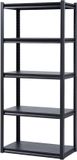 Merkloos Garagerek, 907 Kg - 5 Verstelbare Planken - 46x81x183 CM - Metalen Opbergsysteem voor Keukens, Bijkeukens - Zwart