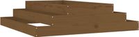 vidaXL Plantenbak 110x110x27 cm massief grenenhout honingbruin