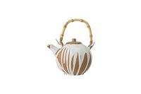 Bloomingville Theepot met theezeef Camellia, wit, keramiek