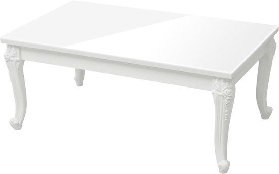 vidaXL Salontafel Hoogglans Wit 100x50x42 cm
