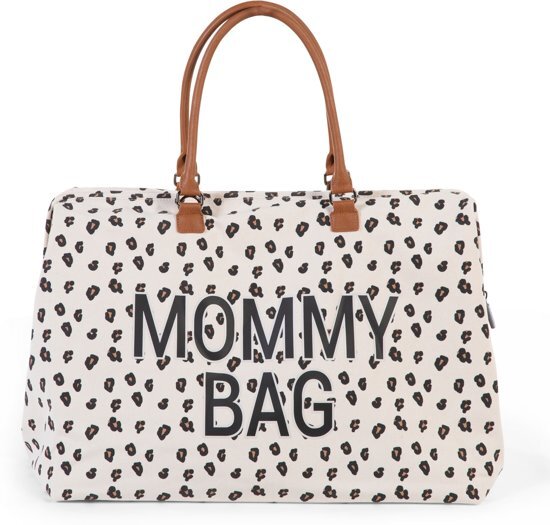 Childhome MOMMY BAG BIG CANVAS LEOPARD