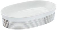 Spirella 1206737 gebruiksvoorwerpenhouder, ovaal, zilverkleurig, wit