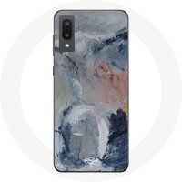 Maniacase Etui voor Samsung Galaxy A02 grijs abstracte textuur achtergrond