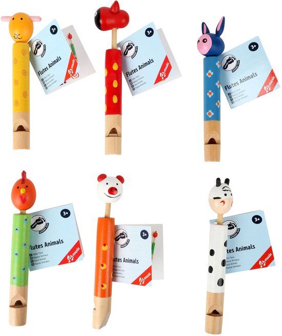 Small Foot Dierenfluit, Set van 6