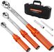 VEVOR Click Momentsleutelset 3-Delige Dual Range Weegschaal 72 Tanden