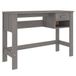 vidaXL Bureau HAMAR, lichtgrijs, 110x40x75 cm, massief grenenhout