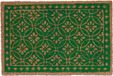 Merkloos deurmat kokos - bloemenpatroon - 60 x 40 cm - antislip - binnen en buiten - weerbestendig