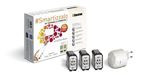 BTicino SKW3602KIT, rolluikset voor Living Now Smart SKW3602KIT, bestaande uit 1 gateway plug-in wit S36GWDC en 3 bedieningselementen voor rolluiken K4027C