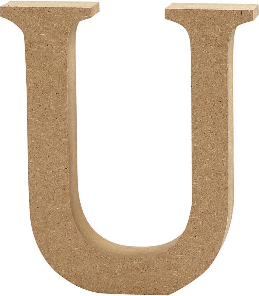 Creative Letter U Mdf 13 Cm