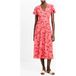 French Connection Raquel Robe à manches courtes et col en V Framboise Rose/rouge Taille : 8