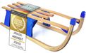 Luge en bois - Pliable - 110 cm - Avec dossier - Hêtre