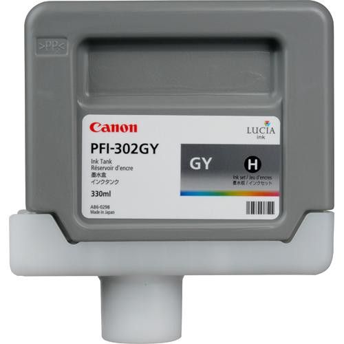 Canon PFI-302GY - Grijs - 330 ml - Inktcartridge
