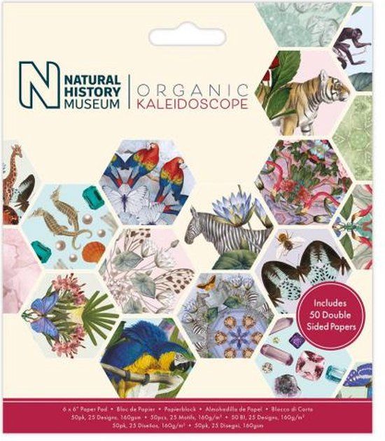 Docrafts Kaleidoscope Paper Pad - 6 x 6" - 50 Sheets - Grey