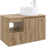 vidaXL Badkamermeubel Set 2 stuks Artisanaal eiken Bewerkt hout
