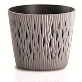 Prosperplast Ronde Kunststof Pot Sandy Round Mokka 15,8 x 15,8 x 13,8 cm