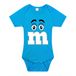 Bellatio Decorations Baby rompertje - letter M - blauw - kraam cadeau - babyshower - cadeau romper 68