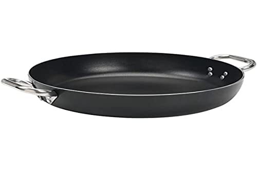 Pentole Agnelli Aluminium zwart 3 mm Crystal Omelet Pan met 1 handvat, Diameter 28 Cm.