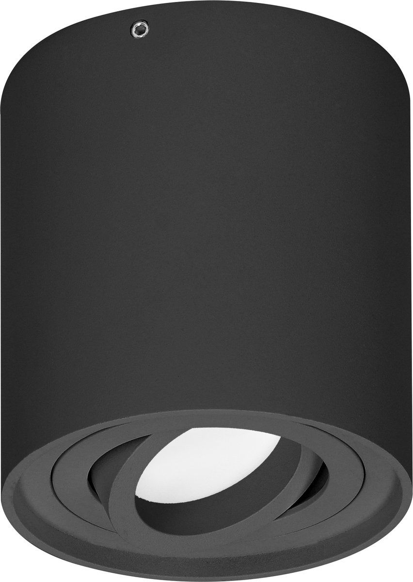 Adviti ORNO CAROLIN Ronde opbouwspot - Downlight - Zwart - GU10 - Aluminium