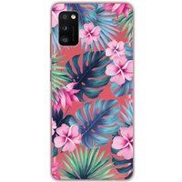 Samsung Galaxy A41 Tropical aquarelle bedrukt siliconen hoesje