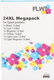 FLWR - Epson 24XL Multipack - Zwart en Kleur - Geschikt voor Epson
