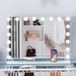 Fenchilin 7398619745850 miroir de maquillage sur pied rectangulaire blanc