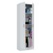 Habitdesign Multifunctionele kast, 2 deuren, bijzetkast, wit, mat, afmetingen 58,5 cm (B) x 180 cm (H) x 37 cm (D)