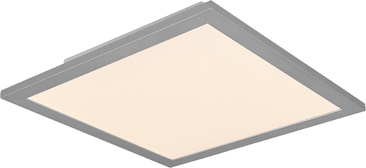 Trio Alpha Plafondlamp - Grijs - Metaal - LED - 13.5W - 29.5 x 29.5 x 5 cm
