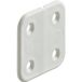 Häfele Charnière H1950 sans articulation Charnière de caravane plastique blanc ou brun, blanc